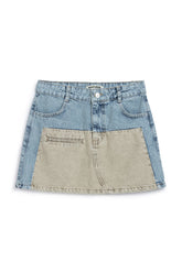 Washed Mini Denim Skirt